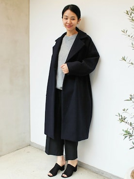 「edit for lulu」｜「アイテム（その他アウター）」を使った、Ayakoさん（レディース・163cm）の冬コーディネート