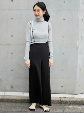 「edit for lulu」｜「アイテム（サロペット/オーバーオール）」を使った、Ayakoさん（レディース・163cm）の春コーディネート