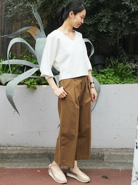 「EDIT. FOR LULU（エディットフォールル）のアイテム」を使った、Ayakoさん（レディース・163cm）の春コーディネート