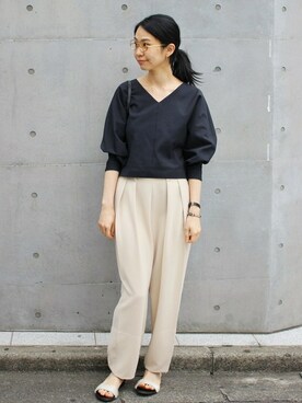 「EDIT. FOR LULU（エディットフォールル）のアイテム」を使った、Ayakoさん（レディース・163cm）の春コーディネート