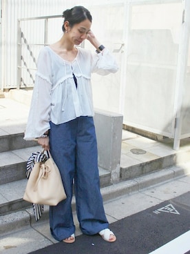 「EDIT. FOR LULU（エディットフォールル）のアイテム」を使った、Ayakoさん（レディース・163cm）の春コーディネート