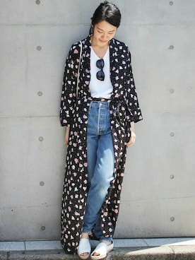 「edit for lulu」｜「アイテム（その他アウター）」を使った、Ayakoさん（レディース・163cm）の春コーディネート