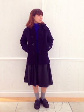 「FALKE（ファルケ）のアイテム」を使った、Bshop有楽町ルミネ店 スタッフさん（レディース・152cm）の秋コーディネート