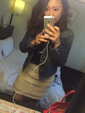 「GRL（グレイル）のアイテム（デニムジャケット）」を使った、kobaさん（レディース・160cm）の春コーディネート