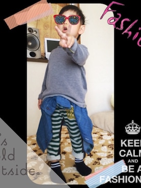 「スエット」｜Ces♥︎erCさん（キッズ・100cm）の春コーディネート