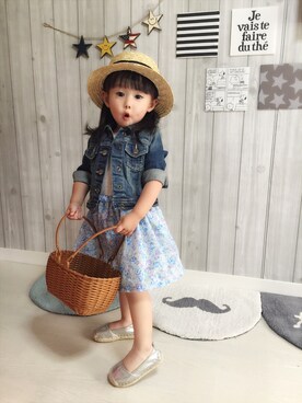 「梅雨入り嫌だ」｜ANNAさん（キッズ・80cm）の春コーディネート
