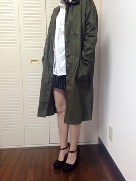 「Freesia（フリージア）のアイテム（その他アウター）」を使った、hinaさん（レディース・156cm）の秋コーディネート