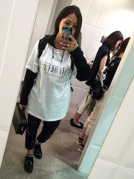 「宇宙」｜Eeezの希英美さん（レディース・159cm）の夏コーディネート
