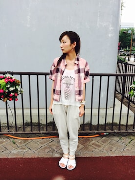 おぐしゃん。さん（レディース・161cm）の夏コーディネート