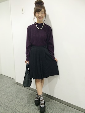 「CASIO」｜「アイテム（パンプス）」を使った、おぐしゃん。さん（レディース・161cm）の秋コーディネート
