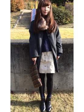 おぐしゃん。さん(レディース・161cm)の冬コーディネート