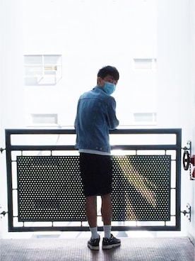 「PYREX VISION（パイレックスヴィジョン）のアイテム（その他パンツ）」を使った、aryeungさん（メンズ・173cm）の秋コーディネート