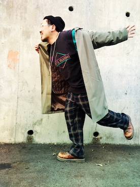 「キュウリガン」｜キュウリガンさん（メンズ・175cm）の冬コーディネート