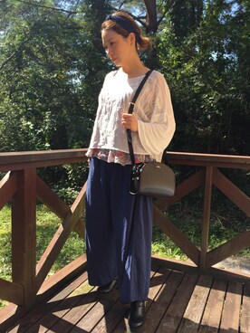 「TOPSHOP（トップショップ）のアイテム（タンクトップ、その他）」を使った、romokkoさん（レディース・155cm）の秋コーディネート