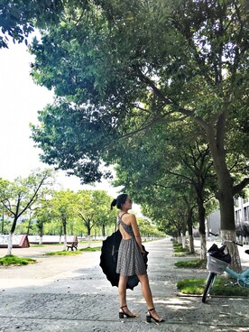 「stradivarius（ストラディバリウス）のアイテム（ワンピース/ドレス）」を使った、箜篌儿さん（レディース・155cm）の夏コーディネート