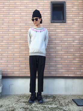 「G.V.G.V.（ジーヴィージーヴィー）のアイテム（スウェット）」を使った、manabxxkさん（メンズ・184cm）の秋コーディネート