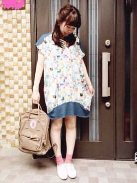 「カンケンBAG」｜木の子さん（レディース・153cm）の夏コーディネート