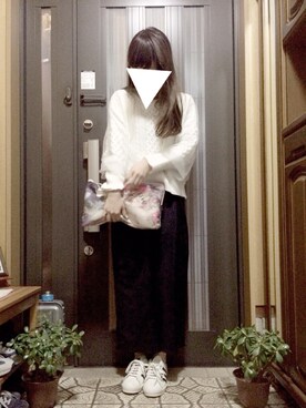 「SMELLY（スメリー）のアイテム（ピアス（両耳用））」を使った、木の子さん（レディース・153cm）の春コーディネート