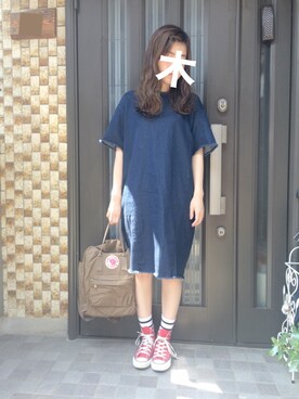 「カットオフ」｜「アイテム（ワンピース/ドレス）」を使った、木の子さん（レディース・153cm）の夏コーディネート