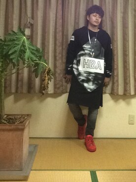 「hba」｜「アイテム（その他）」を使った、Kさん（メンズ・165cm）の秋コーディネート