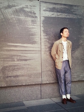 「YUKETEN（ユケテン）のアイテム」を使った、fuzeeさん（メンズ・175cm）の春コーディネート