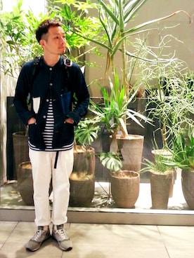 「CANTON（キャントン）のアイテム」を使った、fuzeeさん（メンズ・175cm）の夏コーディネート