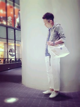 「LE JUN（ルジュン）のアイテム」を使った、fuzeeさん（メンズ・175cm）の夏コーディネート