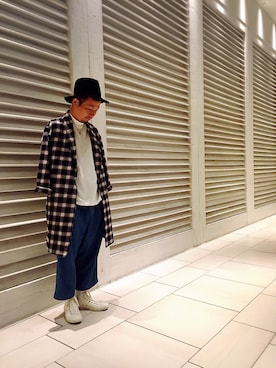 「ツバ広ハット」｜fuzeeさん（メンズ・175cm）の秋コーディネート