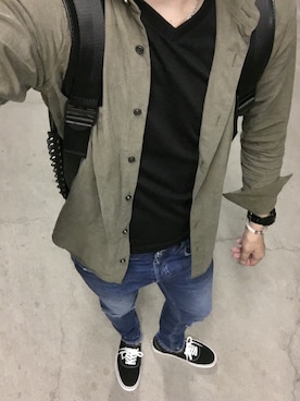 「ZARA MANのアイテム」を使った、ShiNさん（メンズ・168cm）の秋コーディネート