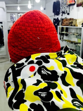 「Martin Margiela」｜「アイテム（ニットキャップ/ビーニー）」を使った、Yotsuさん（メンズ・166cm）の春コーディネート