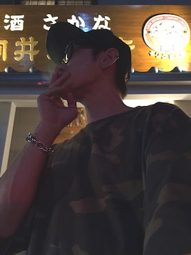 「Rick Owens（リックオウエンス）のアイテム（帽子）」を使った、Yotsuさん（メンズ・166cm）の秋コーディネート