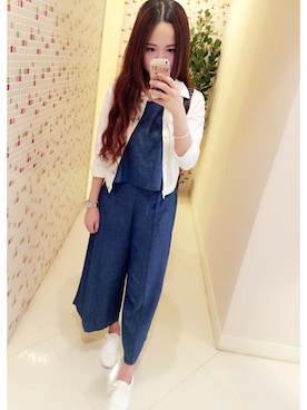 「5（ファイブ）のアイテム（スニーカー）」を使った、cianさん（レディース・163cm）の春コーディネート