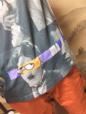 「NICOLE（ニコル）のアイテム（その他パンツ、オレンジ系）」を使った、不可思議不思議さん（メンズ）の秋コーディネート