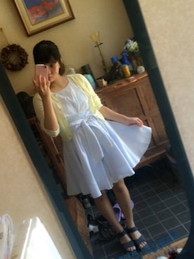 「サッカーストライプ」｜momoさん（レディース・153cm）の夏コーディネート