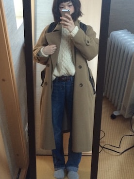 「COLORS（カラーズ）のアイテム」を使った、mahoさん（レディース・159cm）の冬コーディネート