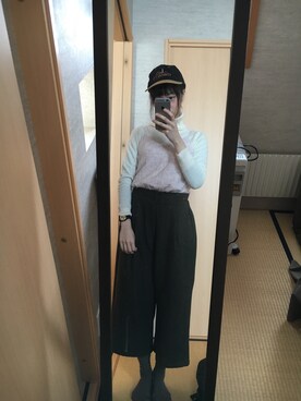 「Burnish（バーニッシュ）のアイテム」を使った、mahoさん（レディース・159cm）の冬コーディネート