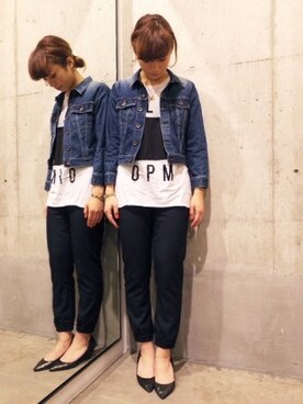 「Johnbull Private labo（ジョンブルプライベートラボ）のアイテム（デニムジャケット）」を使った、MAIさん（レディース・164cm）の夏コーディネート