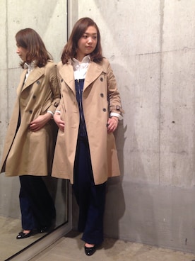 「Johnbull Private labo（ジョンブルプライベートラボ）のアイテム（サロペット/オーバーオール）」を使った、MAIさん（レディース・164cm）の冬コーディネート