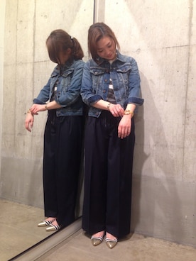 「Johnbull Private labo（ジョンブルプライベートラボ）のアイテム（デニムジャケット）」を使った、MAIさん（レディース・164cm）の春コーディネート