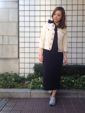 「Johnbull Private labo（ジョンブルプライベートラボ）のアイテム（デニムジャケット）」を使った、MAIさん（レディース・164cm）の春コーディネート