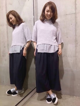 「ガウチョパンツ」｜MAIさん（レディース・164cm）の春コーディネート