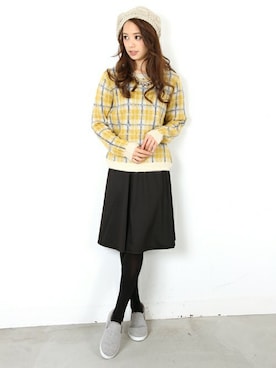 「FELLINI（フェリーニ）のアイテム」を使った、フェリーニさん（レディース・156cm）の秋コーディネート