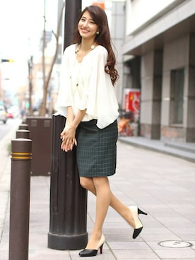 「FELLINI（フェリーニ）のアイテム」を使った、フェリーニさん（レディース・166cm）の秋コーディネート