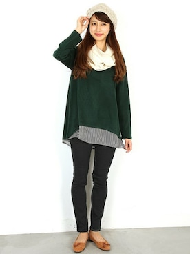 「スヌード」｜フェリーニさん（レディース・166cm）の秋コーディネート