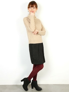 「FELLINI（フェリーニ）のアイテム」を使った、フェリーニさん（レディース・162cm）の冬コーディネート