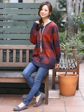 「モカシン」｜フェリーニさん（レディース・156cm）の冬コーディネート