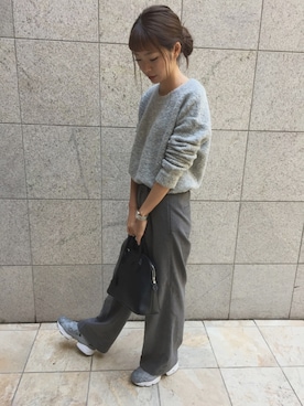 「MULLER（ミューラー）のアイテム（パンツ）」を使った、NAGIさん（レディース・170cm）の秋コーディネート