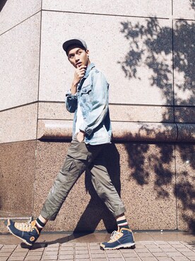 「PULL&BEAR（プルアンドベア）のアイテム（デニムジャケット）」を使った、pteroさん（メンズ・178cm）の秋コーディネート
