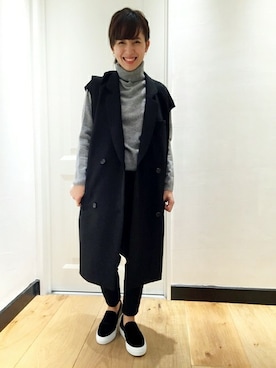 「PELLICO（ペリーコ）のアイテム」を使った、ARIさん（レディース・154cm）の秋コーディネート