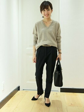 「PELLICO（ペリーコ）のアイテム」を使った、ARIさん（レディース・154cm）の秋コーディネート